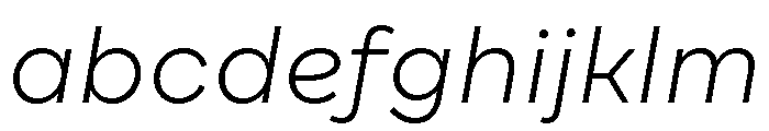 Draft Extra Expanded Light Italic FONT