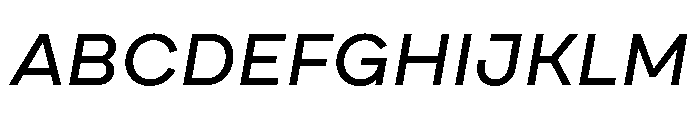 Draft Extra Expanded Medium Italic Font UPPERCASE