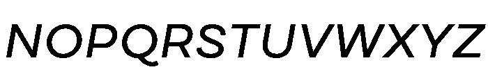 Draft Extra Expanded Medium Italic Font UPPERCASE