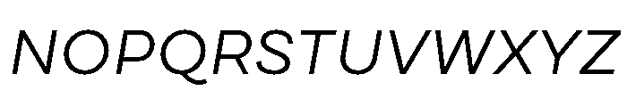 Draft Extra Expanded Regular Italic Font UPPERCASE