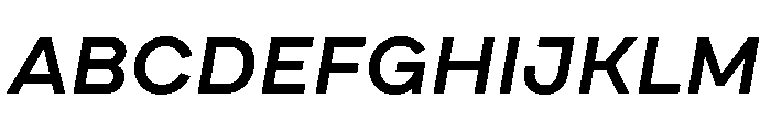 Draft Extra Expanded Semi Bold Italic Font UPPERCASE