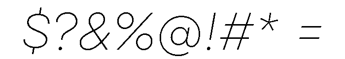 Draft Extra Expanded Thin Italic Font OTHER CHARS