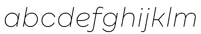 Draft Extra Expanded Thin Italic FONT