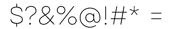 Draft Extra Expanded Thin Font OTHER CHARS
