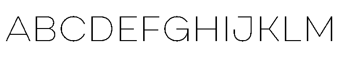 Draft Extra Expanded Thin Font UPPERCASE