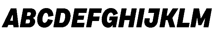 Draft Narrow Black Italic Font UPPERCASE