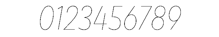 Draft Narrow Hairline Italic Font OTHER CHARS