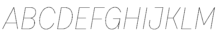 Draft Narrow Hairline Italic Font UPPERCASE