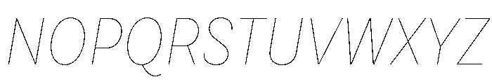 Draft Narrow Hairline Italic Font UPPERCASE