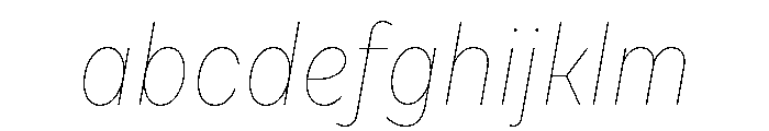 Draft Narrow Hairline Italic FONT