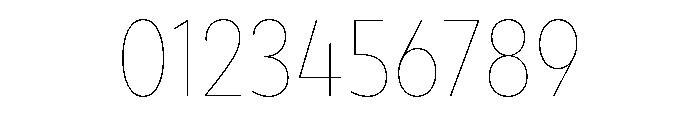 Draft Narrow Hairline Font OTHER CHARS