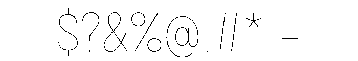 Draft Narrow Hairline Font OTHER CHARS