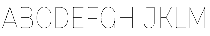 Draft Narrow Hairline Font UPPERCASE