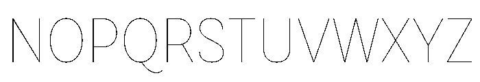 Draft Narrow Hairline Font UPPERCASE