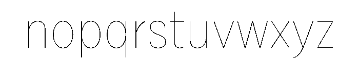 Draft Narrow Hairline Font LOWERCASE