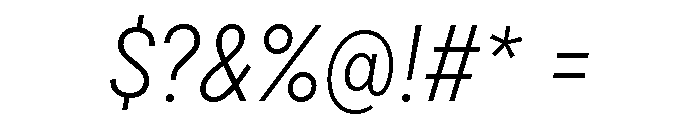 Draft Narrow Light Italic Font OTHER CHARS