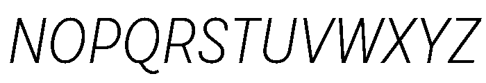 Draft Narrow Light Italic Font UPPERCASE