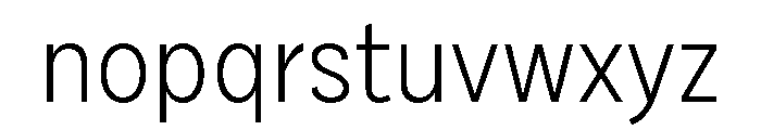 Draft Narrow Light Font LOWERCASE