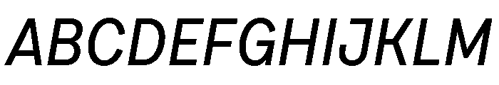 Draft Narrow Medium Italic Font UPPERCASE