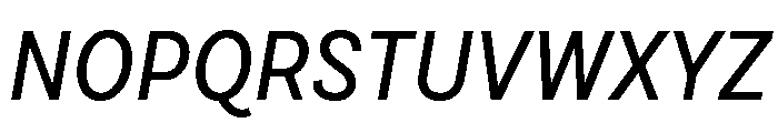 Draft Narrow Medium Italic Font UPPERCASE