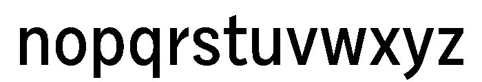 Draft Narrow Medium Font LOWERCASE