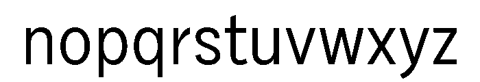 Draft Narrow Regular Font LOWERCASE