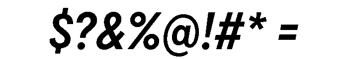 Draft Narrow Semi Bold Italic Font OTHER CHARS