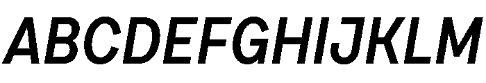 Draft Narrow Semi Bold Italic Font UPPERCASE