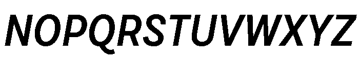 Draft Narrow Semi Bold Italic Font UPPERCASE