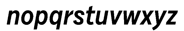 Draft Narrow Semi Bold Italic Font LOWERCASE