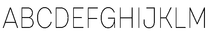Draft Narrow Thin Font UPPERCASE