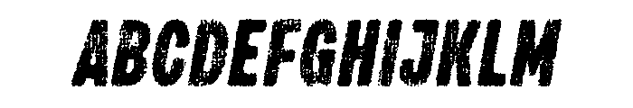 Draft Natural Lo Res Compressed Black Italic Font UPPERCASE
