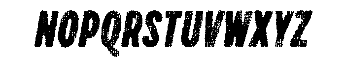 Draft Natural Lo Res Compressed Black Italic Font UPPERCASE