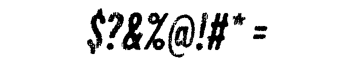 Draft Natural Lo Res Compressed Bold Italic Font OTHER CHARS