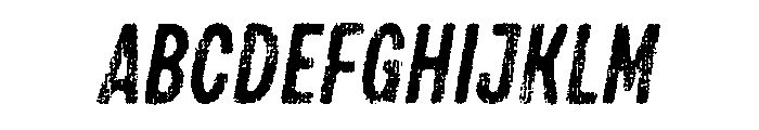 Draft Natural Lo Res Compressed Bold Italic Font UPPERCASE