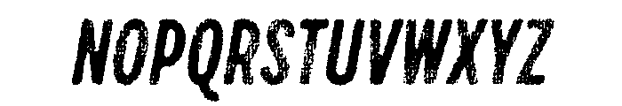 Draft Natural Lo Res Compressed Bold Italic Font UPPERCASE