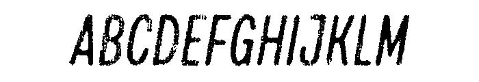 Draft Natural Lo Res Compressed Medium Italic Font UPPERCASE