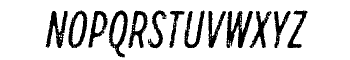 Draft Natural Lo Res Compressed Medium Italic Font UPPERCASE