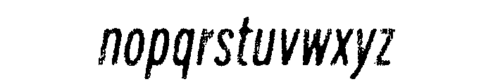 Draft Natural Lo Res Compressed Medium Italic Font LOWERCASE