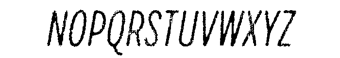 Draft Natural Lo Res Compressed Regular Italic Font UPPERCASE
