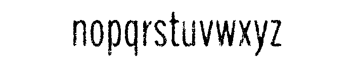 Draft Natural Lo Res Compressed Regular Font LOWERCASE