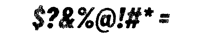 Draft Natural Lo Res Condensed Black Italic Font OTHER CHARS