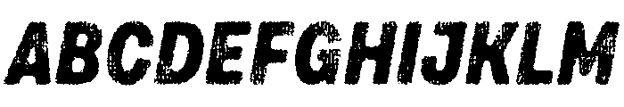Draft Natural Lo Res Condensed Black Italic Font UPPERCASE