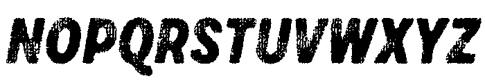 Draft Natural Lo Res Condensed Black Italic Font UPPERCASE