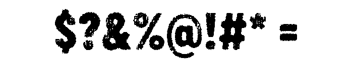 Draft Natural Lo Res Condensed Black Font OTHER CHARS