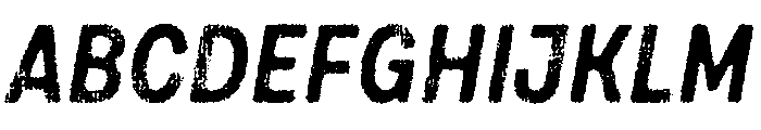 Draft Natural Lo Res Condensed Bold Italic Font UPPERCASE