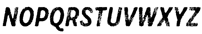Draft Natural Lo Res Condensed Bold Italic Font UPPERCASE