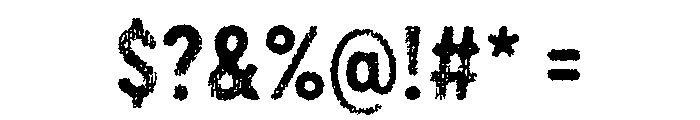Draft Natural Lo Res Condensed Bold Font OTHER CHARS