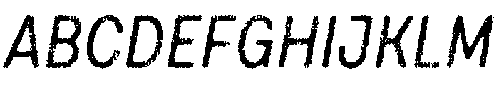 Draft Natural Lo Res Condensed Medium Italic Font UPPERCASE