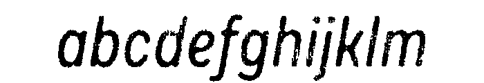 Draft Natural Lo Res Condensed Medium Italic FONT